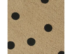 Alfombra de yute hecha a mano con estampado de lunares de 150 cm