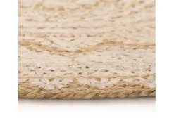 Alfombra de yute trenzado estampada redonda de 180 cm