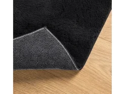 Alfombra HUARTE de pelo corto suave y lavable negra 240x340 cm