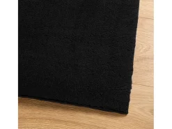 Alfombra HUARTE de pelo corto suave y lavable negra 240x340 cm