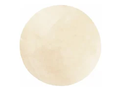 Alfombra HUARTE de pelo corto suave y lavable color crema Ø 120 cm