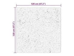 Alfombra HUARTE de pelo corto suave y lavable beige 120x120 cm