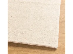 Alfombra HUARTE de pelo corto suave y lavable beige 120x120 cm
