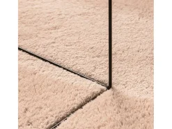 Alfombra HUARTE de pelo corto suave lavable rojo claro 80x250 cm