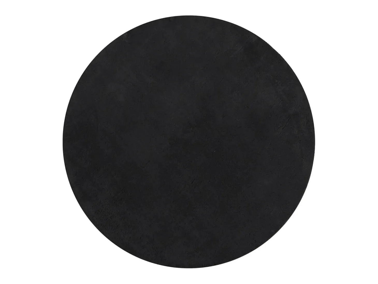 Alfombra HUARTE de pelo corto suave y lavable en color negro Ø 120 cm