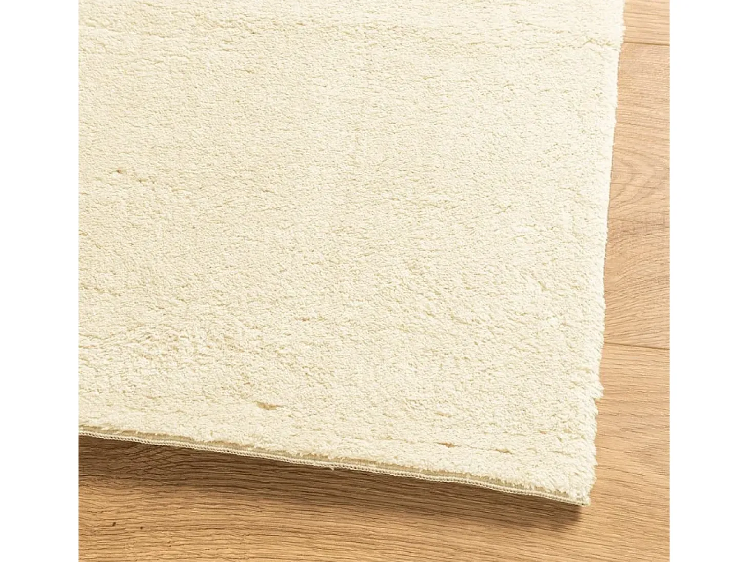 Alfombra HUARTE de pelo corto suave y lavable en color crema 120x170 cm