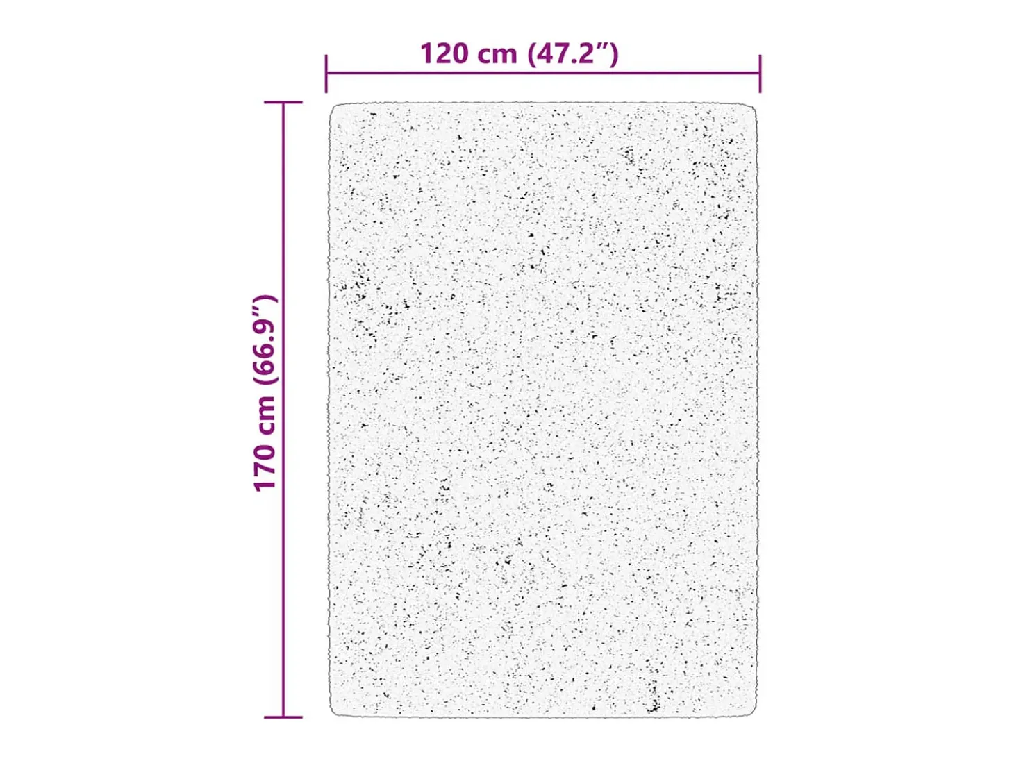 Alfombra HUARTE de pelo corto suave y lavable en color crema 120x170 cm