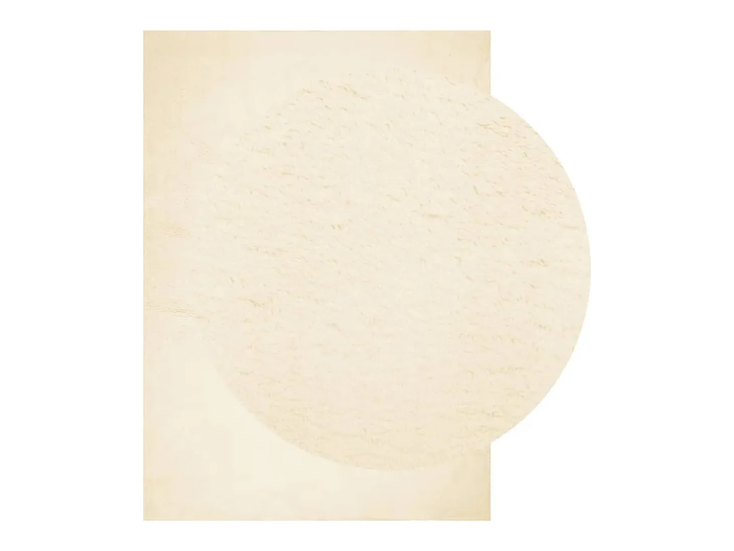 Alfombra HUARTE de pelo corto suave y lavable en color crema 120x170 cm