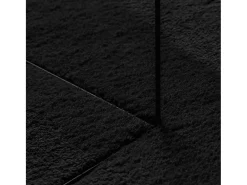 Alfombra HUARTE de pelo corto suave y lavable en color negro Ø 80 cm