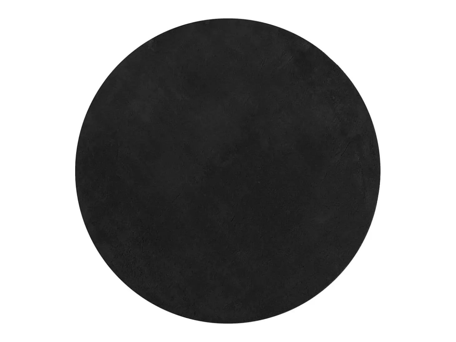Alfombra HUARTE de pelo corto suave y lavable en color negro Ø 80 cm