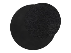 Alfombra HUARTE de pelo corto suave y lavable en color negro Ø 160 cm