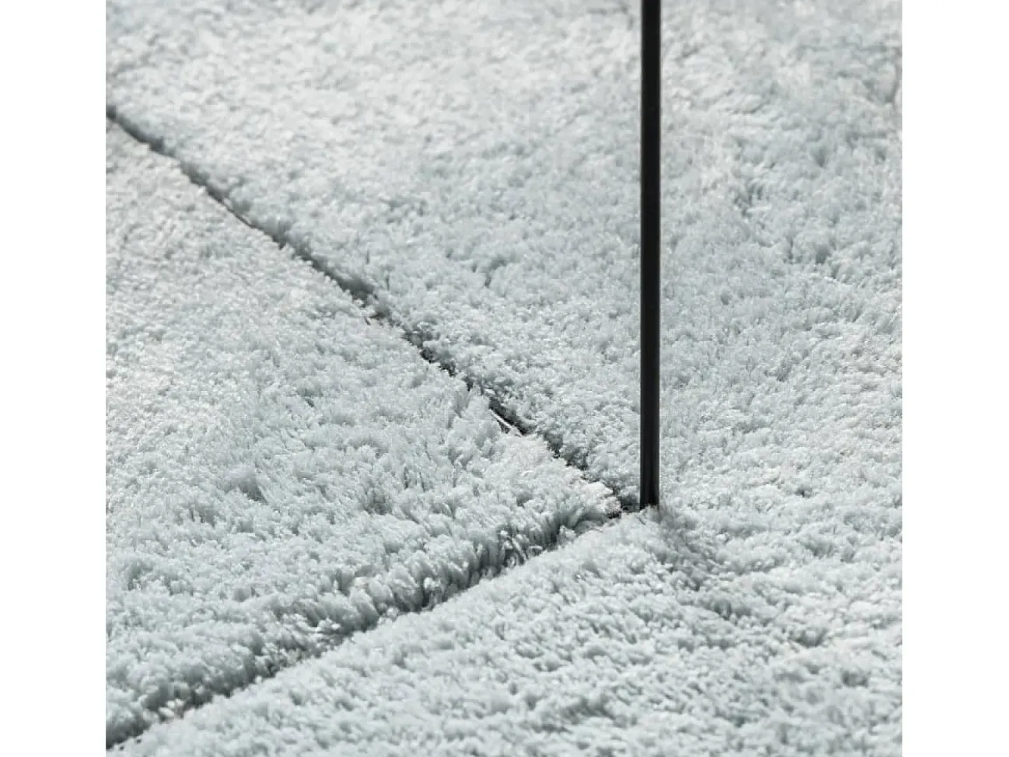 Alfombra HUARTE de pelo corto suave y lavable azul 80x250 cm