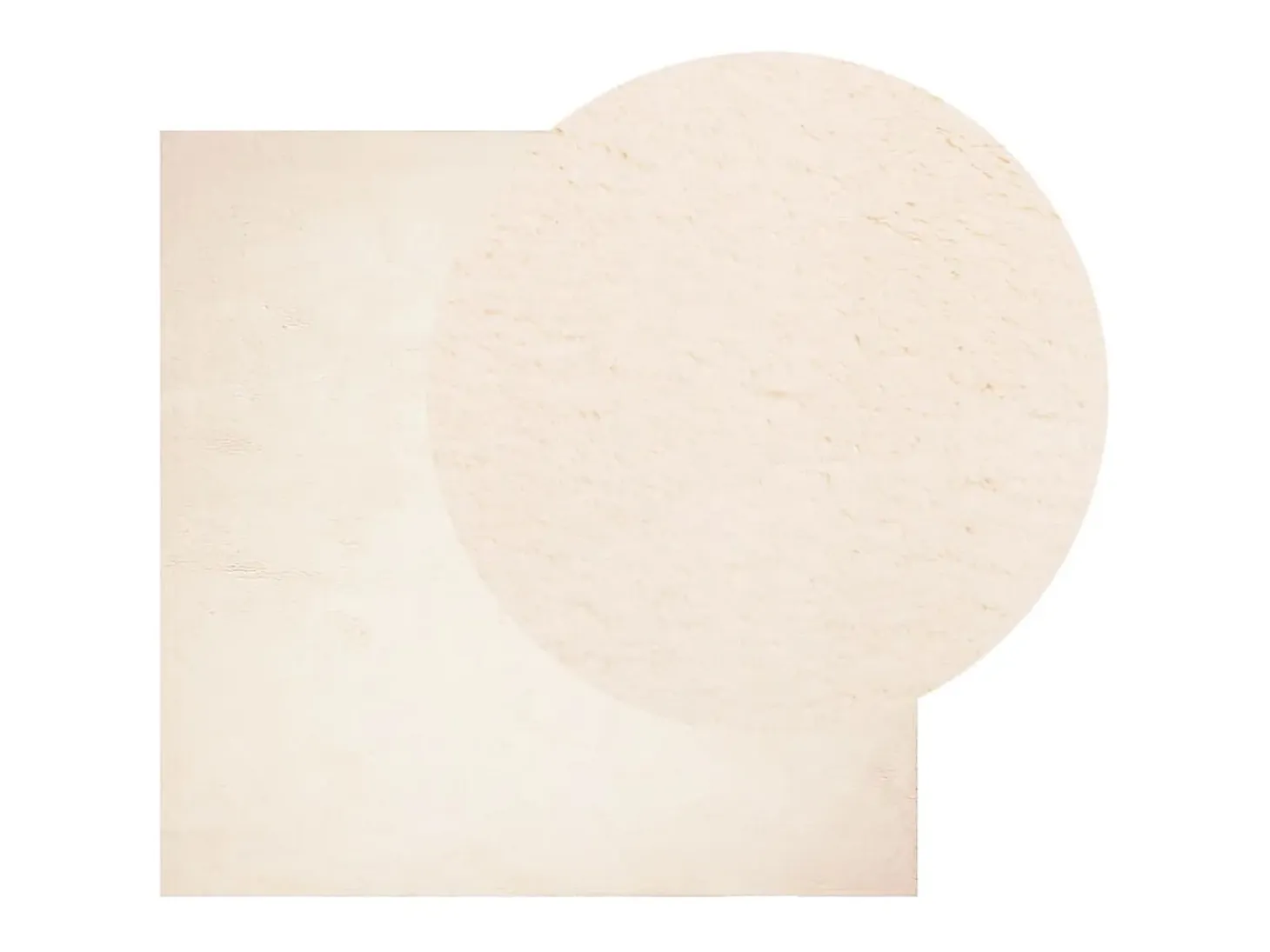 Alfombra HUARTE de pelo corto suave y lavable beige 240x240 cm