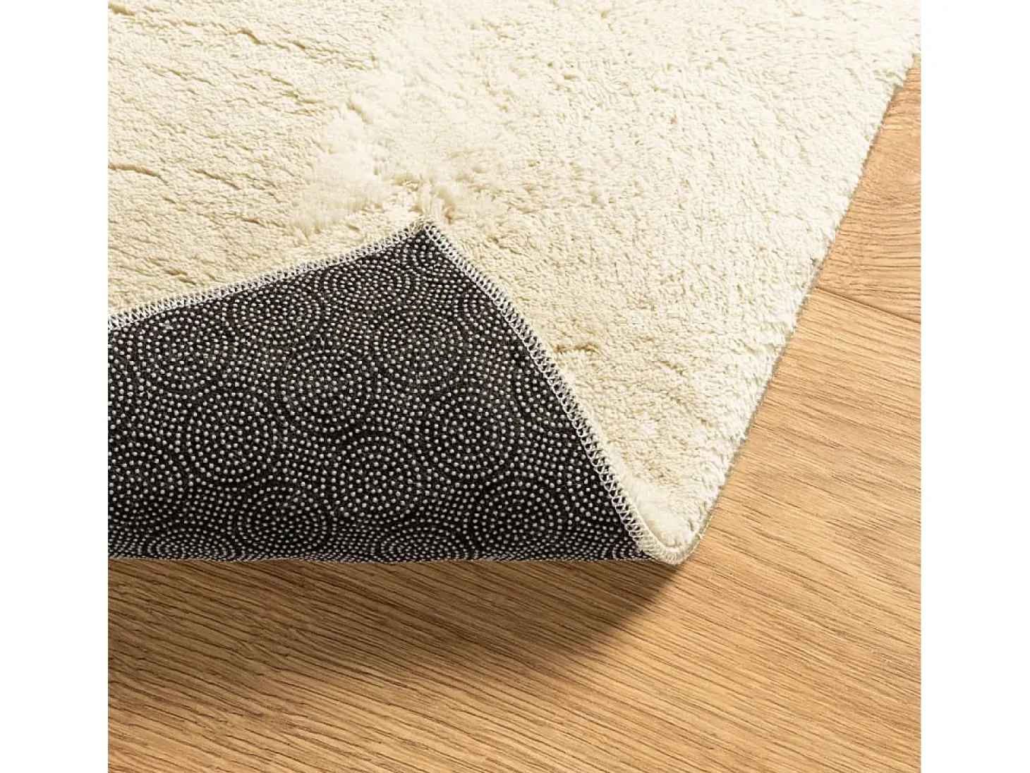 Alfombra HUARTE de pelo corto suave y lavable color crema 240x340 cm