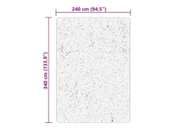 Alfombra HUARTE de pelo corto suave y lavable color crema 240x340 cm