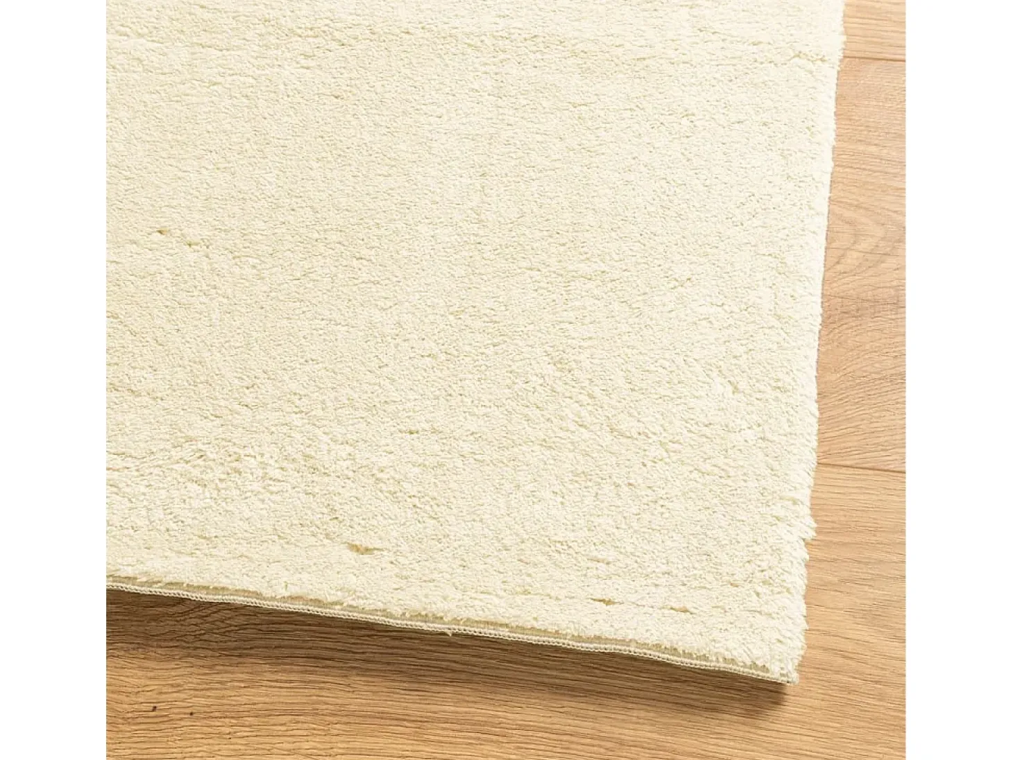 Alfombra HUARTE de pelo corto suave y lavable color crema 240x340 cm