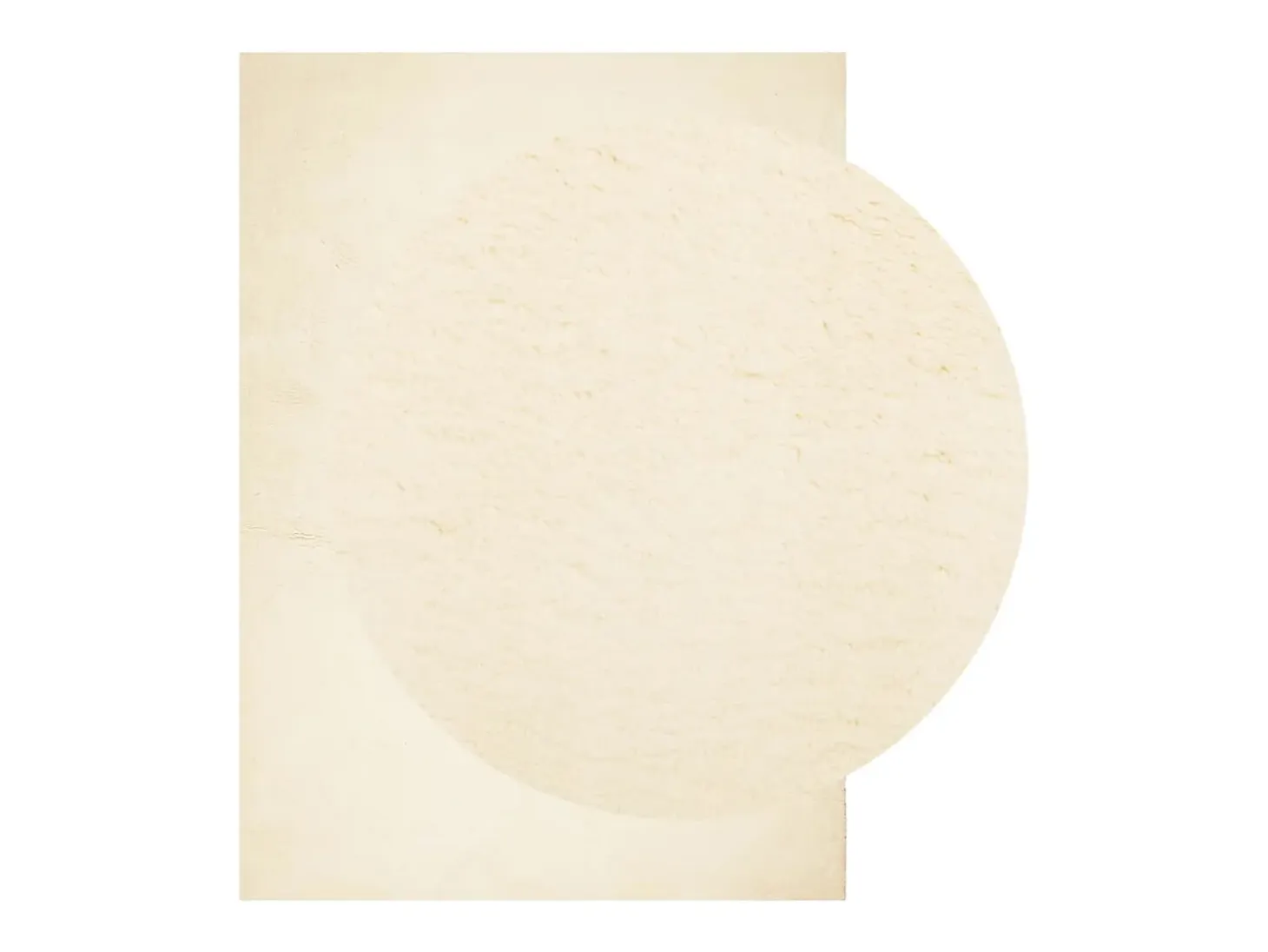Alfombra HUARTE de pelo corto suave y lavable color crema 240x340 cm