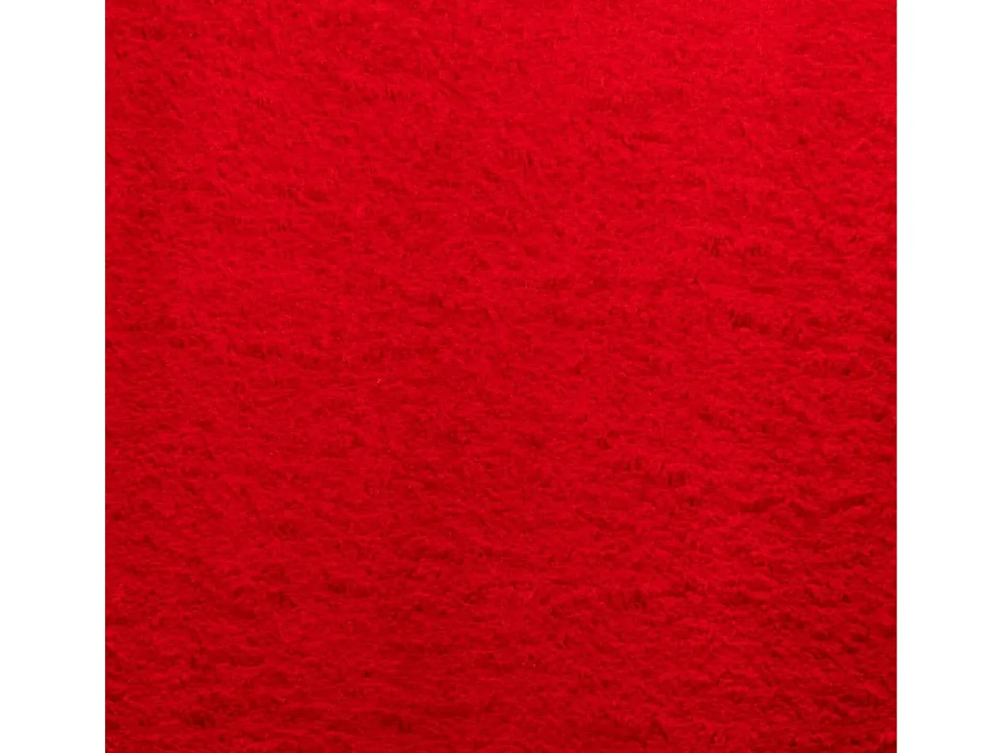 Alfombra HUARTE de pelo corto suave y lavable roja 160x160 cm