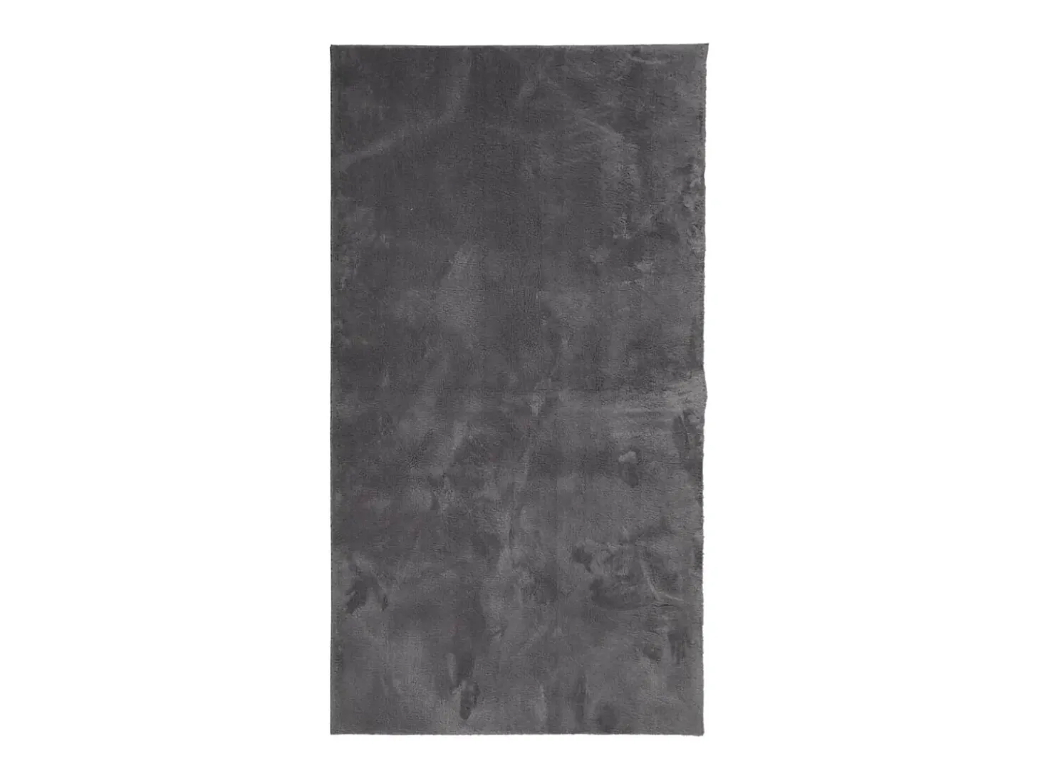 Alfombra HUARTE de pelo corto suave y lavable en color antracita 80x150cm