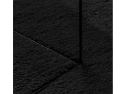 Alfombra HUARTE de pelo corto suave y lavable negra 200x280 cm