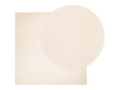 Alfombra HUARTE de pelo corto suave y lavable beige 200x200 cm