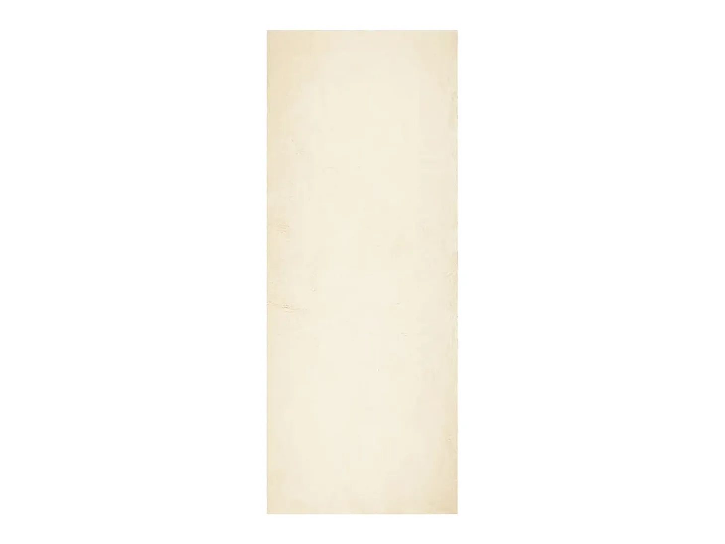 Alfombra HUARTE de pelo corto suave y lavable color crema 80x200 cm