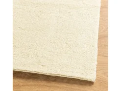 Alfombra HUARTE de pelo corto suave y lavable color crema 80x200 cm