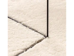 Alfombra HUARTE de pelo corto suave y lavable beige 80x150 cm