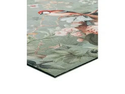 Alfombra interior - dibujos con flores - multicolor - 52 x 100 cm - RICCI