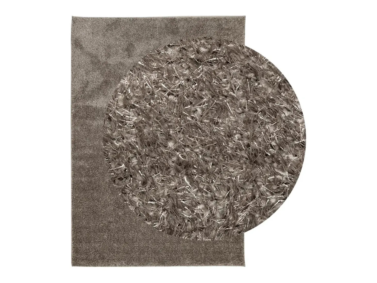 Alfombra ISTAN de pelo largo, aspecto gris brillante, 140x200 cm