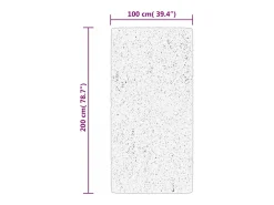 Alfombra ISTAN de pelo largo, aspecto antracita brillante, 100x200 cm