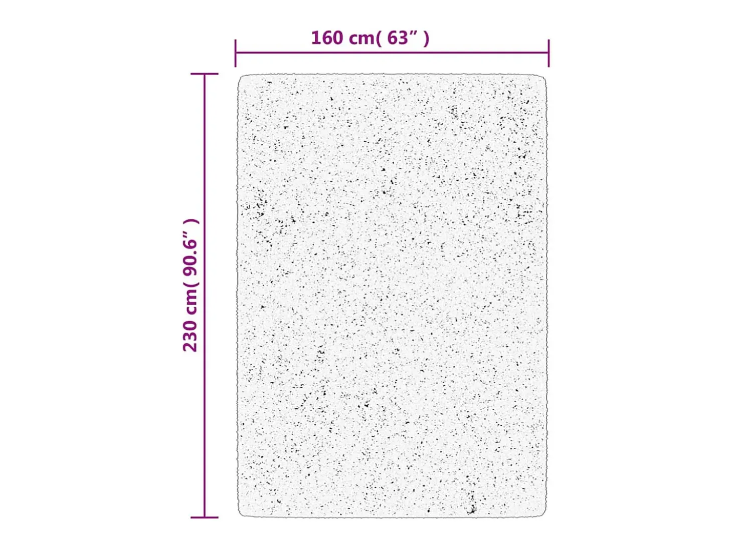 Alfombra ISTAN de pelo largo, aspecto gris brillante, 160x230 cm