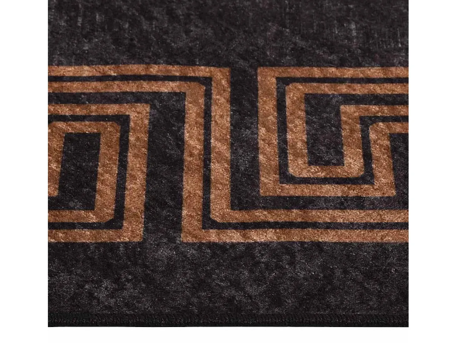Alfombra lavable antideslizante 80x300 cm Negro y dorado