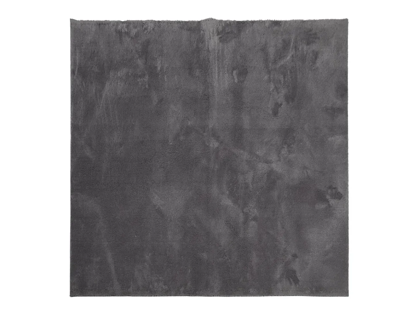 Alfombra lavable de pelo corto suave HUARTE antracita 200x200 cm