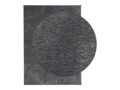 Alfombra lavable de pelo corto suave HUARTE antracita 140x200 cm