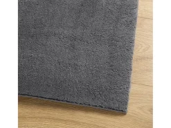 Alfombra lavable de pelo corto suave HUARTE antracita 140x200 cm