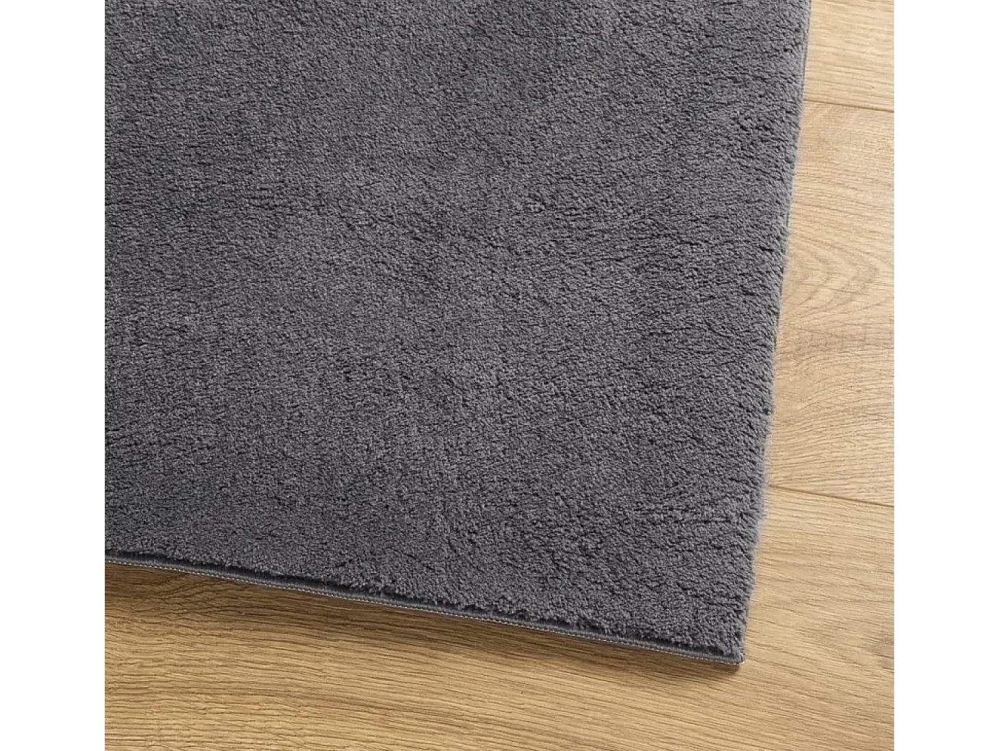 Alfombra lavable de pelo corto suave HUARTE antracita 100x200 cm