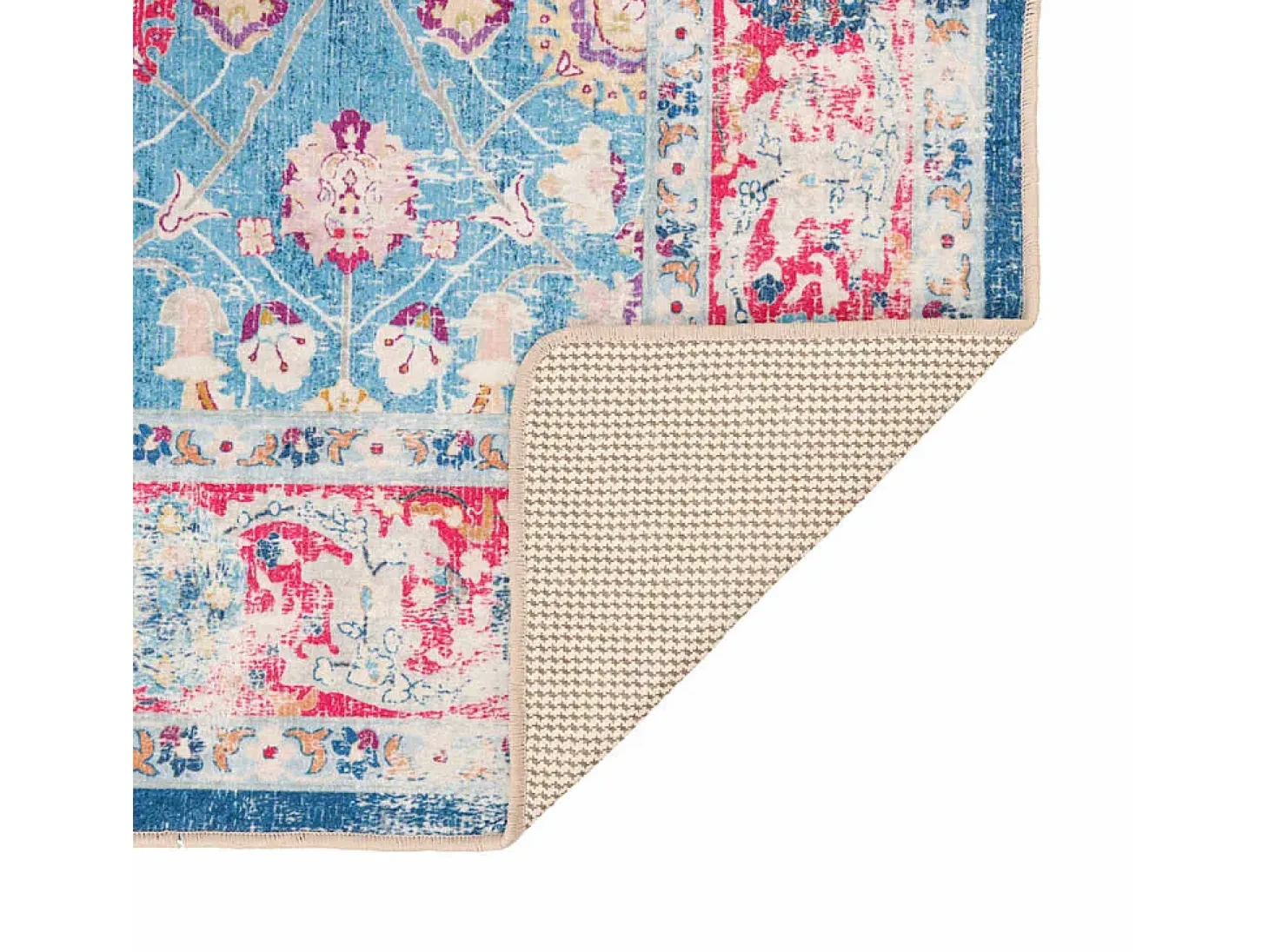 Alfombra lavable multicolor 80x150 cm antideslizante
