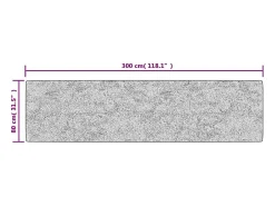 Alfombra lavable negra y dorada 80x300 cm antideslizante