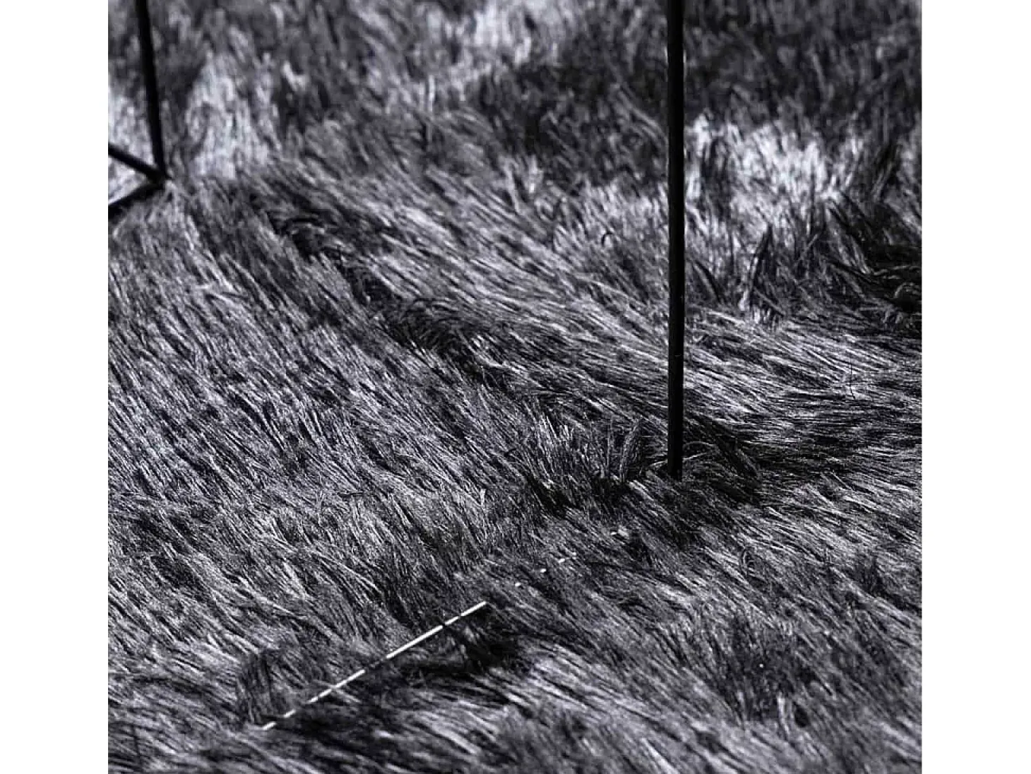 Alfombra NAVARRA Shaggy Gris Oscuro 100x100 cm