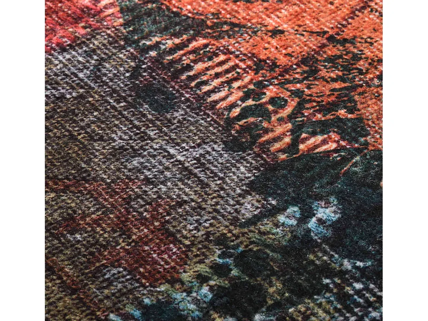 Alfombra Patchwork lavable antideslizante 160x230 cm multicolor
