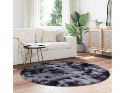 Alfombra peluda NAVARRA gris oscuro 160x160 cm