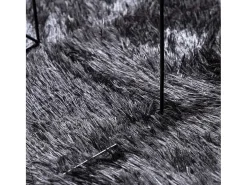 Alfombra peluda NAVARRA gris oscuro 160x160 cm