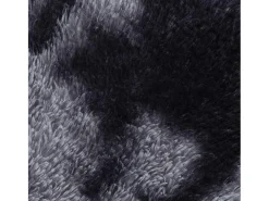 Alfombra peluda NAVARRA gris oscuro 160x160 cm