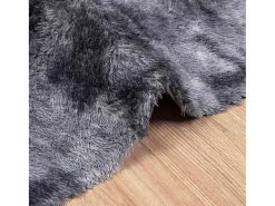 Alfombra peluda NAVARRA gris oscuro 160x160 cm