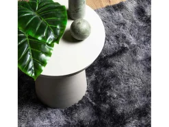 Alfombra peluda NAVARRA gris oscuro 160x160 cm