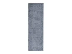 Alfombra peluda PAMPLONA, pelo largo, azul moderno, 80x250 cm
