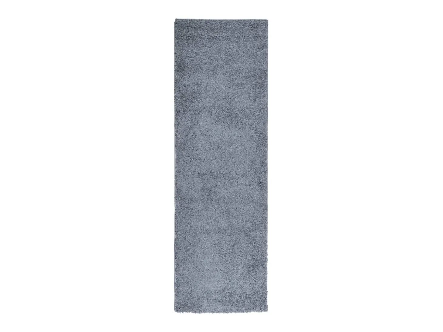 Alfombra peluda PAMPLONA, pelo largo, azul moderno, 80x250 cm