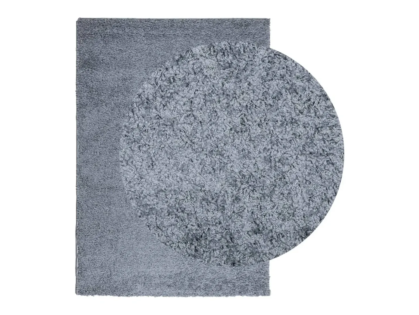 Alfombra peluda PAMPLONA, pelo largo, azul moderno, 140x200 cm