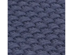 Alfombra rectangular azul marino 180x250 cm algodón